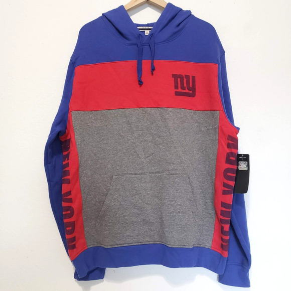 NEW!! Junk Food Mens SIZE XL Hoodie N Y Giants Pullover NFL Sweatshirt Blue Gray - Picture 1 of 12